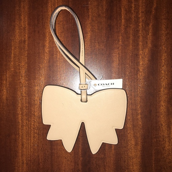 COACH Floral Bow Ornament Luggage Hang Tag NWT - Picture 2 of 2